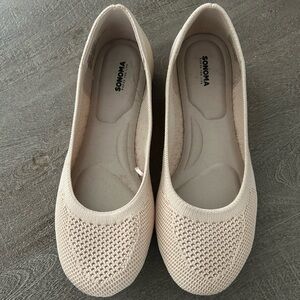 Sonoma Women's Beige Knit Flats
